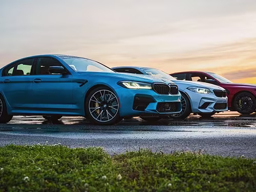 A picture of BMWs